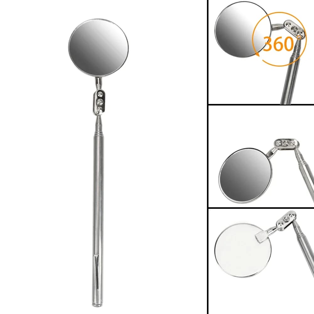 Ispezione telescopica Specchio rotondo Lente di rilevamento telescopica Penna per vista angolare per auto Set di utensili manuali estensibili