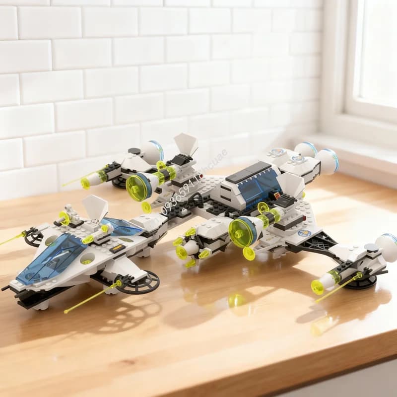 508 Pezzi MOC Eclipse Starcruiser, Modello di Esplorazione Spaziale, Blocchi da Costruzione, Giocattoli Architettonici, Idea Regalo Educativo per Natale