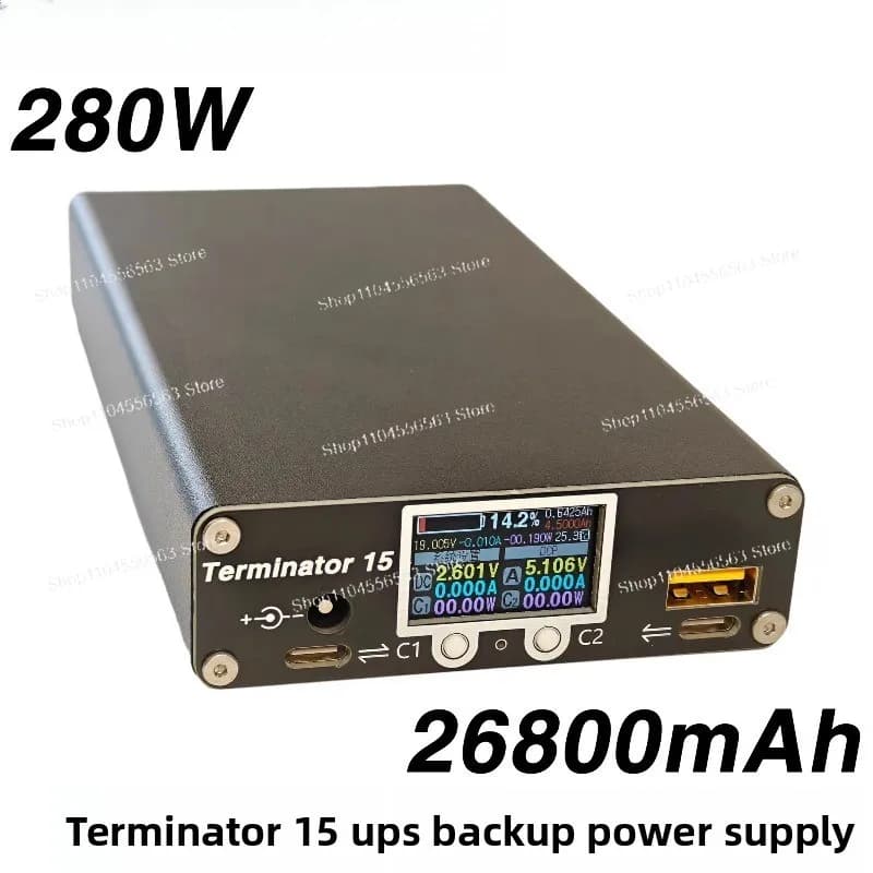 Power Bank UPS da 26800 mAh 280 W con PD3.1/VOOC – Alimentatore di emergenza domestico e caricabatterie multidispositivo da tavolo