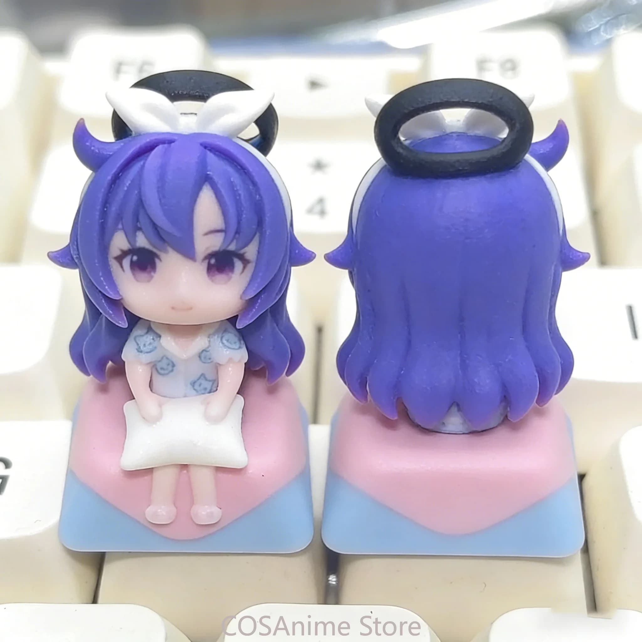 Keycaps in Resina Blue Archive Hayase Yuuka Cosplay Anime Game per Tastiera Meccanica - Regalo per i Fan