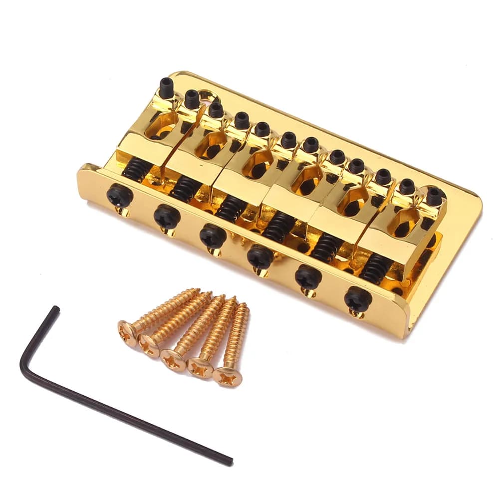 Set Ponte per Ukulele a 6 Corde con Sella in Metallo e Piastra di Tensione 73mm per Ricambio Strumento Musicale Accessorio Chitarra