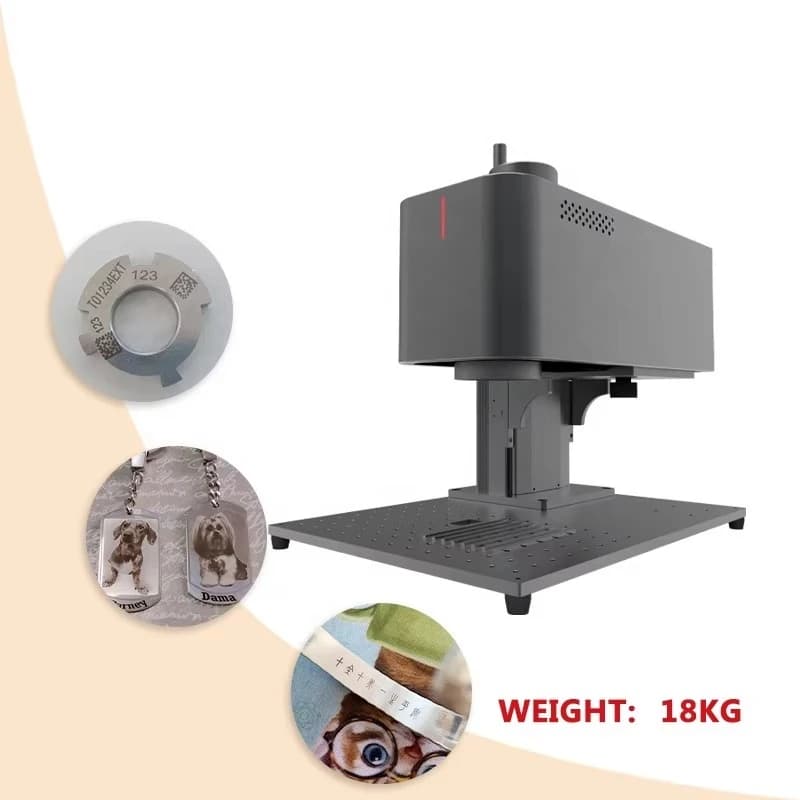 20 W Semi-Easted Portable Fiber Laser Marking Machine for Metal Jewelry Bearings Ring Necklace Machine
