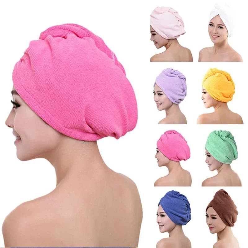 1/5 pz morbido asciugamano da bagno in microfibra capelli cappello asciutto berretto asciugatura rapida signora accessori da bagno Shampoo colore casuale