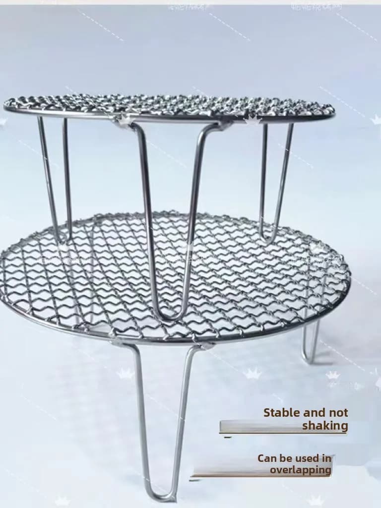 Stainless Steel Grill with High Support for BBQ, Air Fryer, Kitchen Tools for Roasting Sweet Potatoes and Oranges