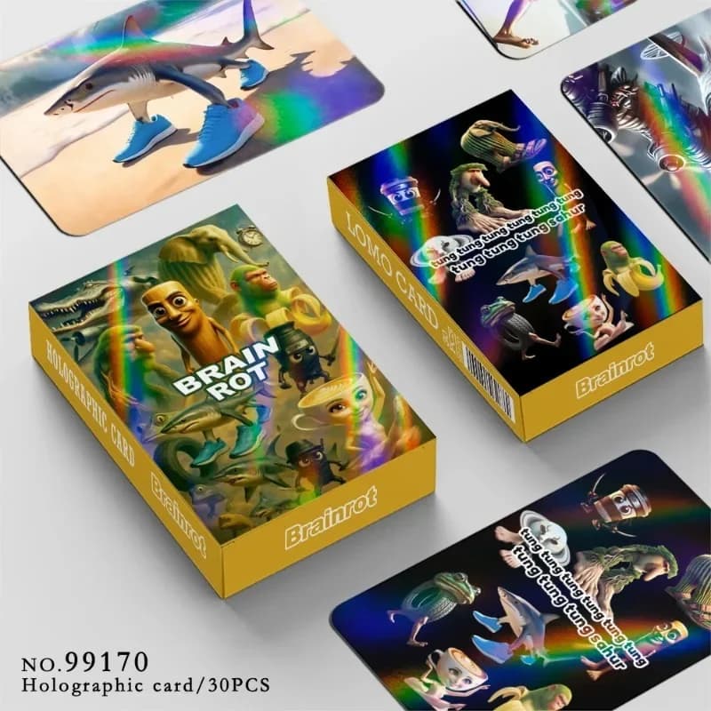 Carte Brainrot italiane Anime Cartoon Telala Divertenti squali Giocattoli Party Cosplay Gioco di carte Collezione Foto Regalo di compleanno perimetrale