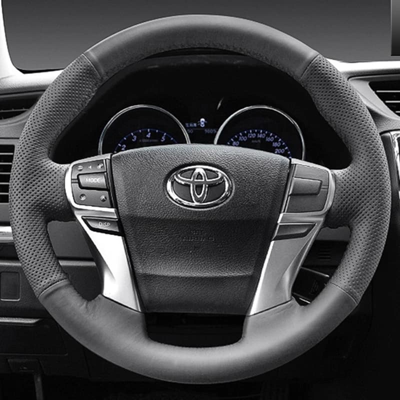 Coprivolante per Auto in pelle microfibra traspirante antiscivolo fai-da-te personalizzato per ricambi Auto Toyota Reiz Mark X 2009-2015
