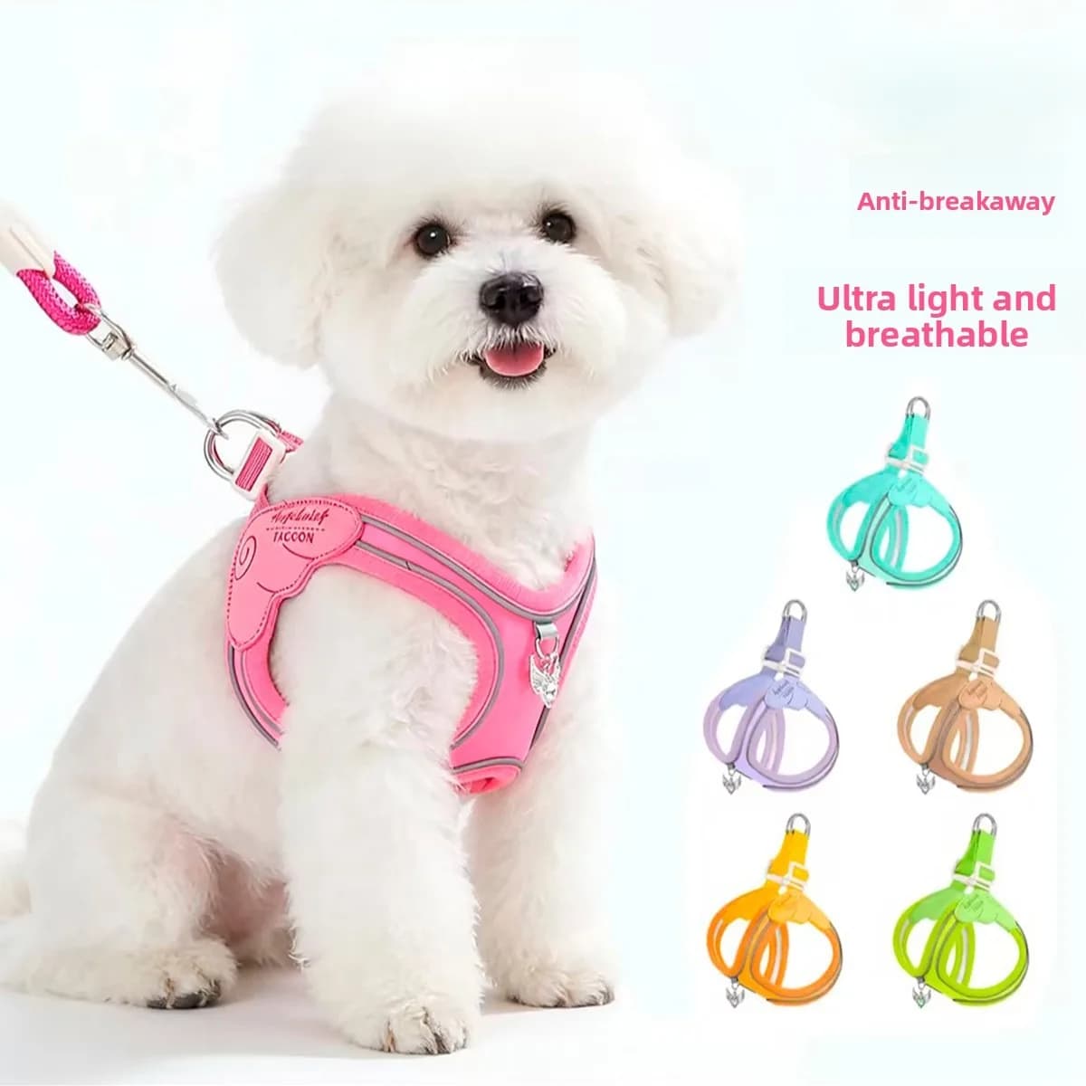 Reflective Dog Harness, No Pull Pet Harness, Dog Harness and Leash Set, Pet Walking Harness，Cute pet walking harness