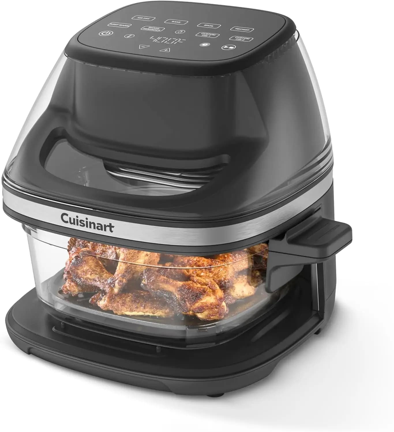 4-Quart Glass Air Fryer with Clear Basket, 5 Functions, Up to 450°F, 3-Year Warranty