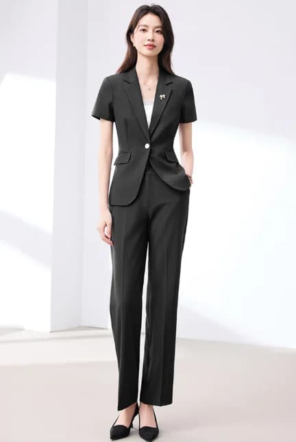 Summer short-sleeve suit set women's coat pants cross-border professional clothing women's set temperament trendy