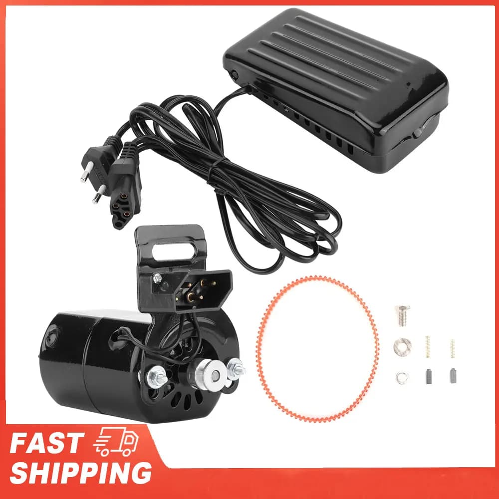 Macchina da cucire domestica Motore Macchina da cucire Motore Macchina da cucire Kit motore Famiglia con pedale Cintura di controllo 180W Spina UE 220V