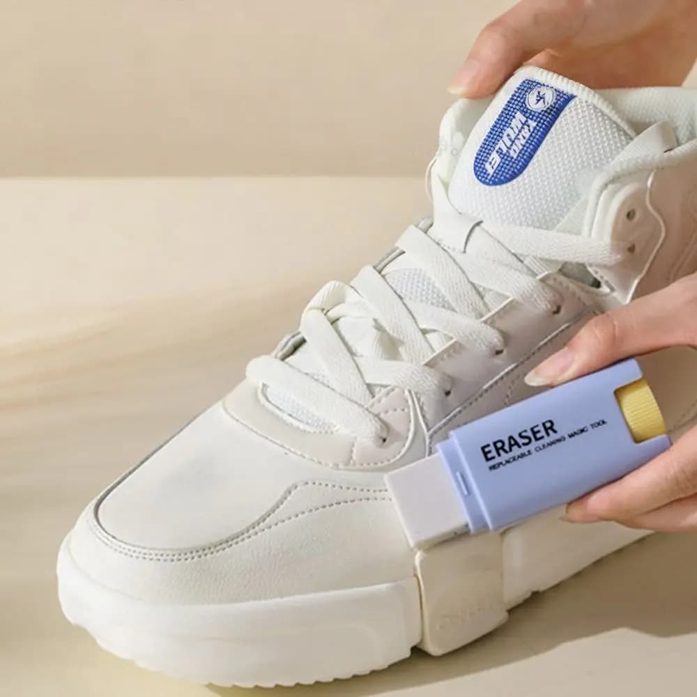 Nuovo salvietta portatile per la pulizia delle scarpe, senza lavaggio, universale, per pulire a secco, gomma, spazzola per scarpe in pelle scamosciata dopamina