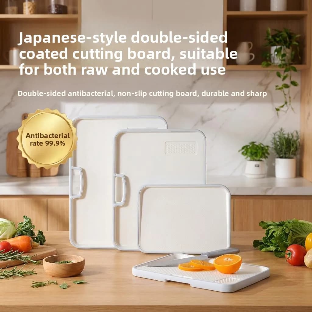 Double-Sided Anti-Slip Plastic Cutting Board Kitchen Utensils Japanese Style Rubber Coated Home Use Vegetable Chopping Board