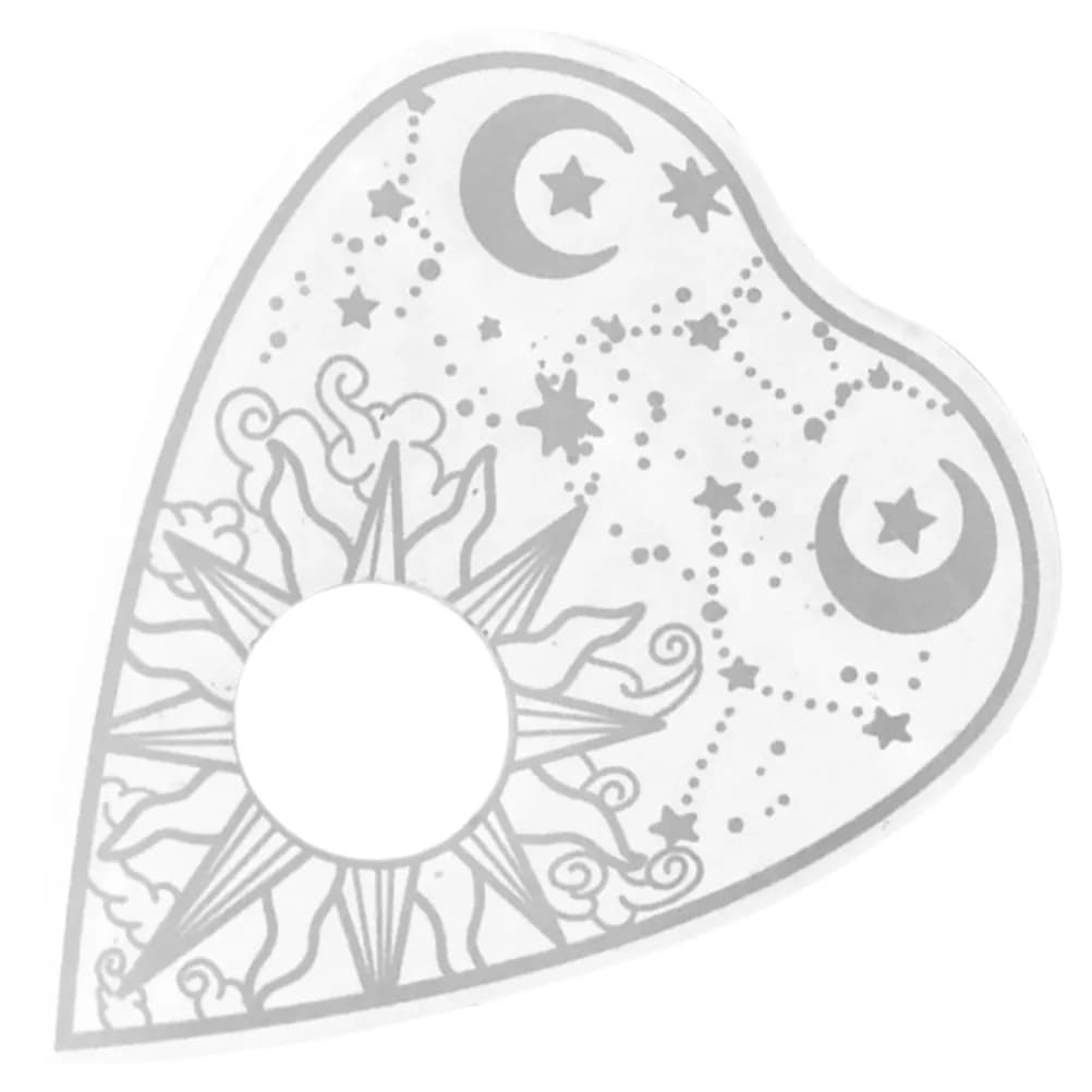 Tavola di Posizionamento Cristalli per Cerimonie e Divinazione, Strumento di Stoccaggio per Pendoli in Acrilico, Motivo Stella e Luna, Leggero