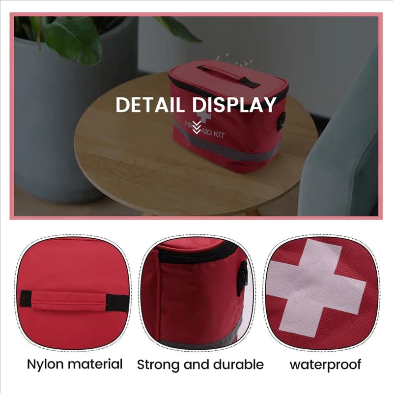 Kit di pronto soccorso per esterni fresco Borsa da campeggio sportiva Pacchetto di sopravvivenza di emergenza per la casa Borsa a tracolla con simbolo della croce sorprendente in nylon rosso