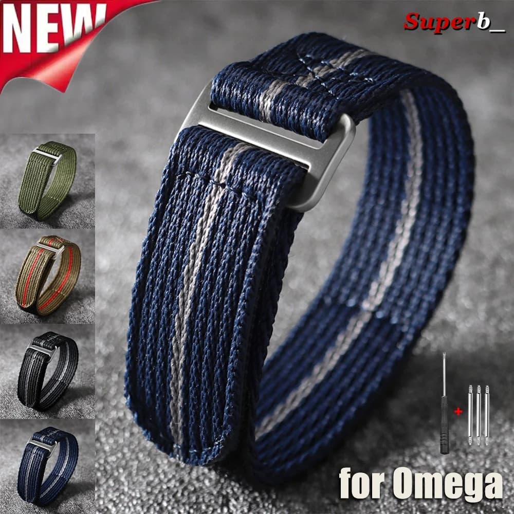 20mm 22mm Nylon Fabric Watch Band Universal Sports Wristband Sailcloth Bracelet for Rolex Men Replacement Canvas Strap for Tudor