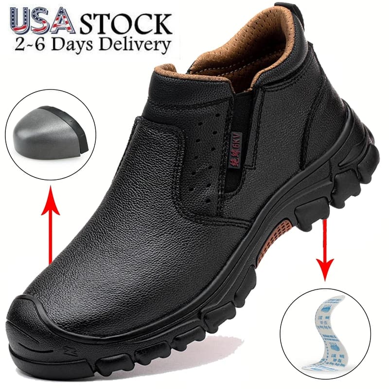 Stivali da lavoro da uomo Calzature antinfortunistiche con punta composita Protezione metatarsale Scarpe da lavoro da costruzione a prova di foratura Suola in gomma antiscivolo