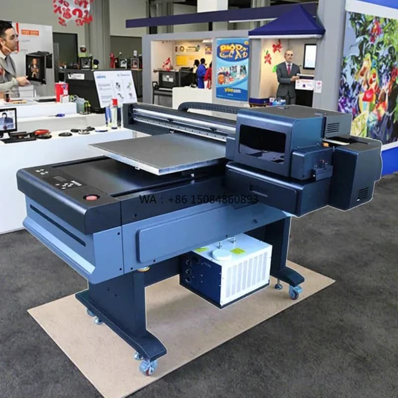 6090 UV Flatbed Printer Vision Positioning Industrial Equipment For Phone Case Acrylic Glass Wood Metal Plastic
