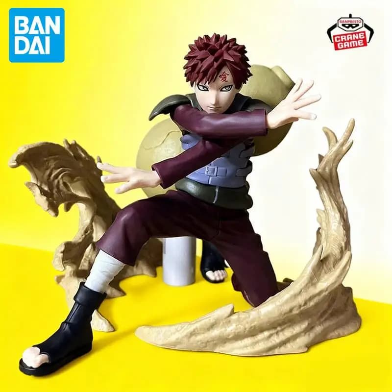 Disponibile Bandai Original Naruto Gaara Anime Figure Modelli di azione Bambole di cartone animato Giocattoli da tavolo Decorazioni in PVC Ornamenti Regali di festival