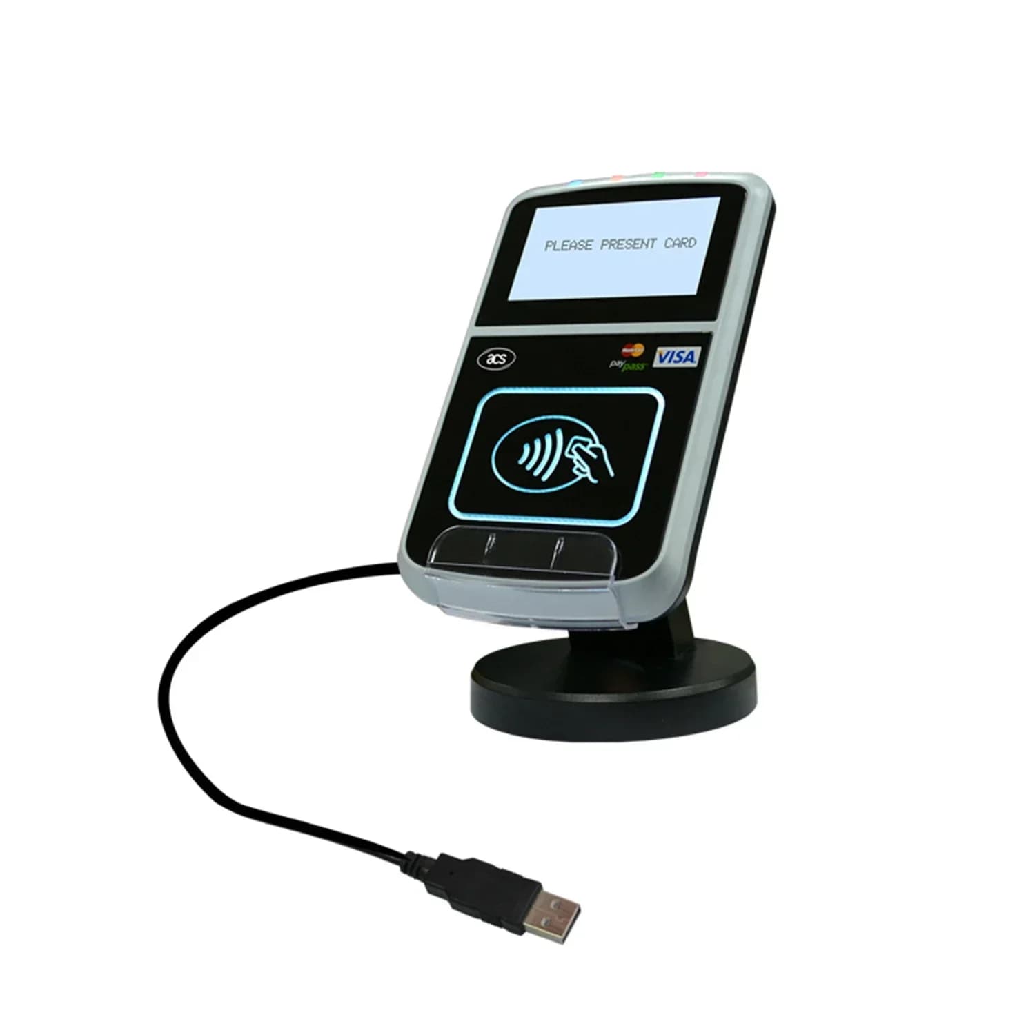 Lettore/Scrittore di Carte di Credito Smart con Chip EMV Micro SD USB Contactless per Controllo Accessi ACR123