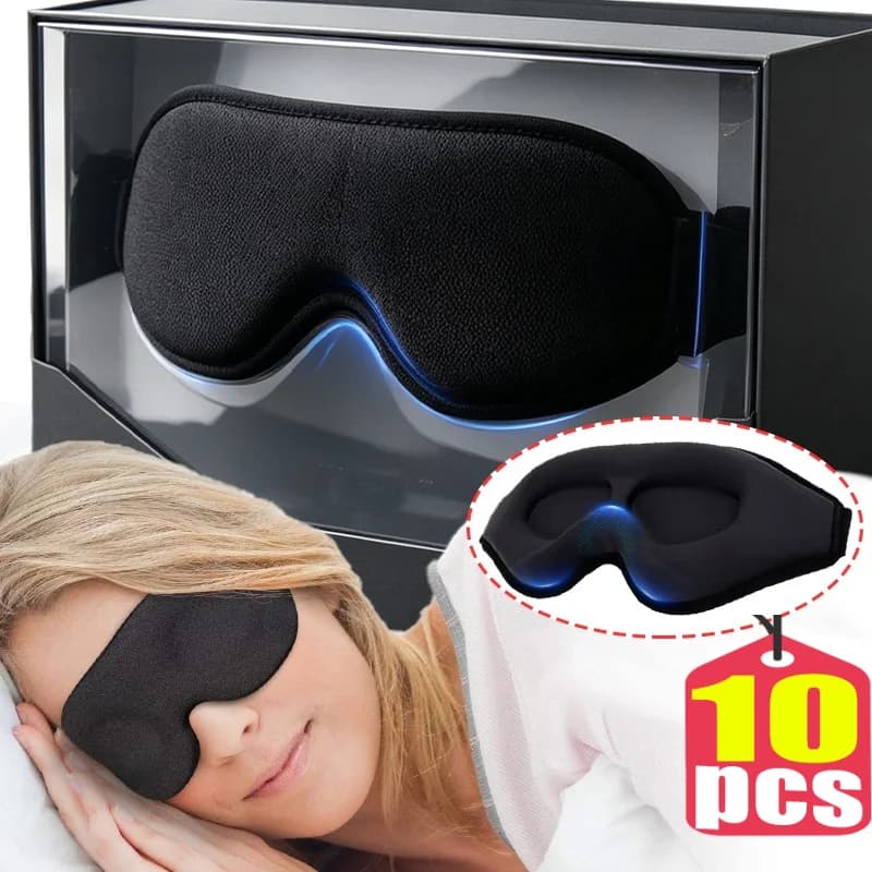 3D Memory Foam Sleep Mask Block Out Light Eyeshade Portable Soft Eye Mask Sleeping Aid Relieve Eye Fatigue Travel Rest Blindfold