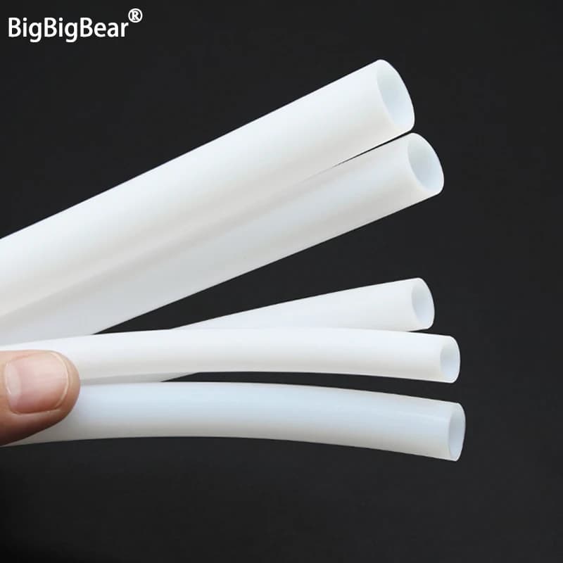 1~10M PTFE Tube for 3D Printer Parts ID 0.5 1 2 2.5 3 4 5 6 7 8 10 mm Flexible Insulated White Milk 600V Extruder J-head Rigid Tube