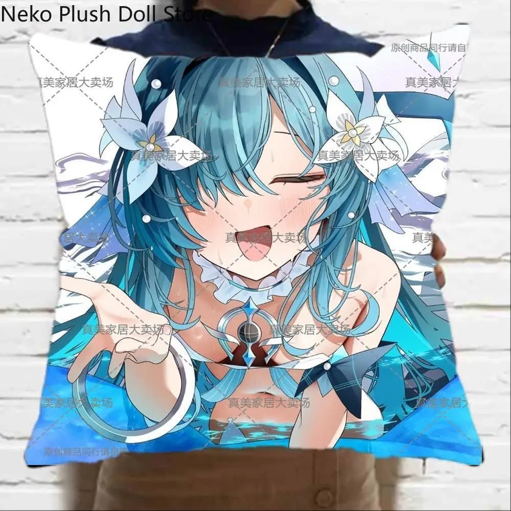 Genshin Impact Vodyanitsa Cosplay Soft Idol Plushies Pillows Cushion Stuffed Plushie Throw Pillow Mascot Student Fans Gift