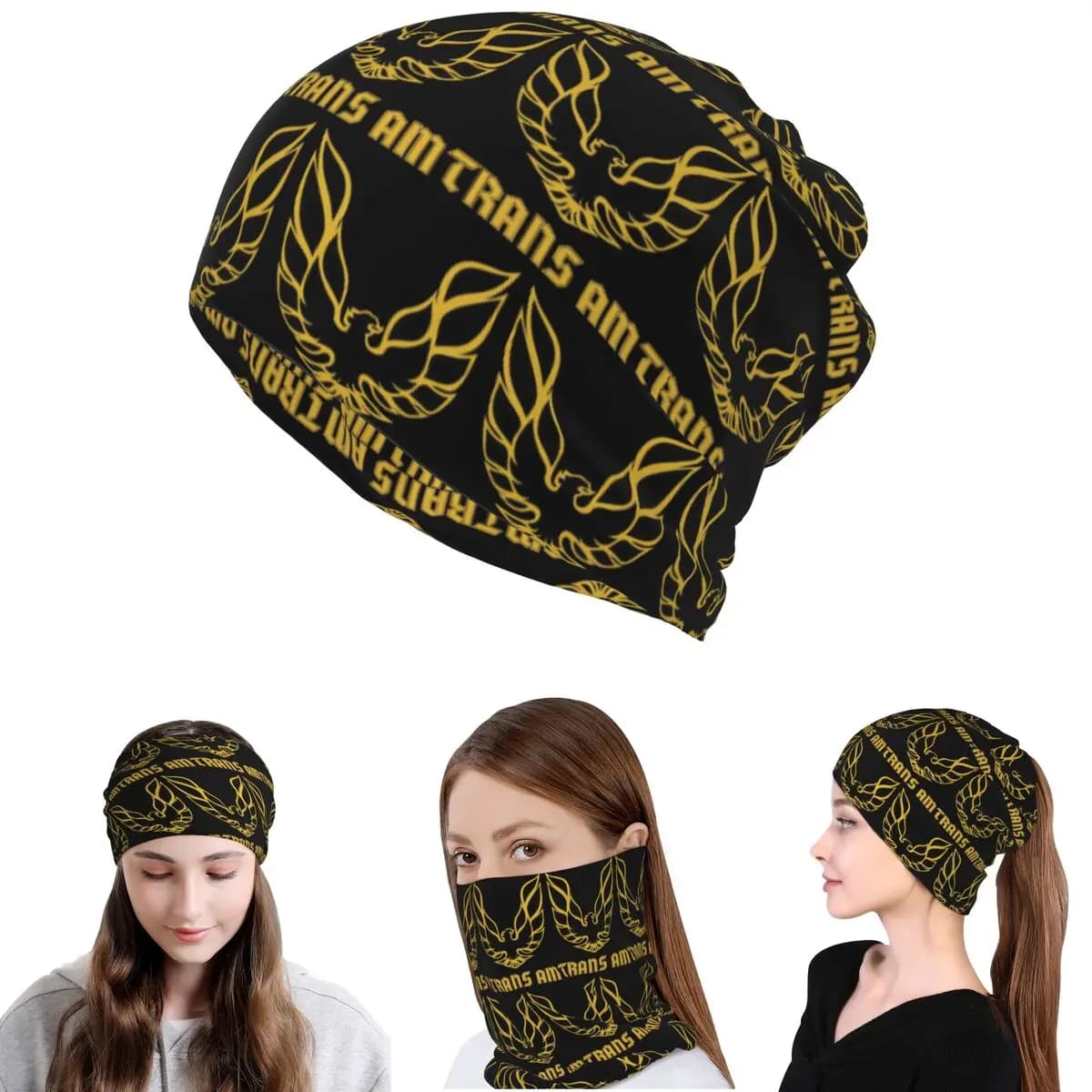 Trans Am Firebird Bandit Golden Bandana Sciarpa multifunzione per ciclismo, maschera, sciarpa, berretto, unisex, per adulti, per tutte le stagioni