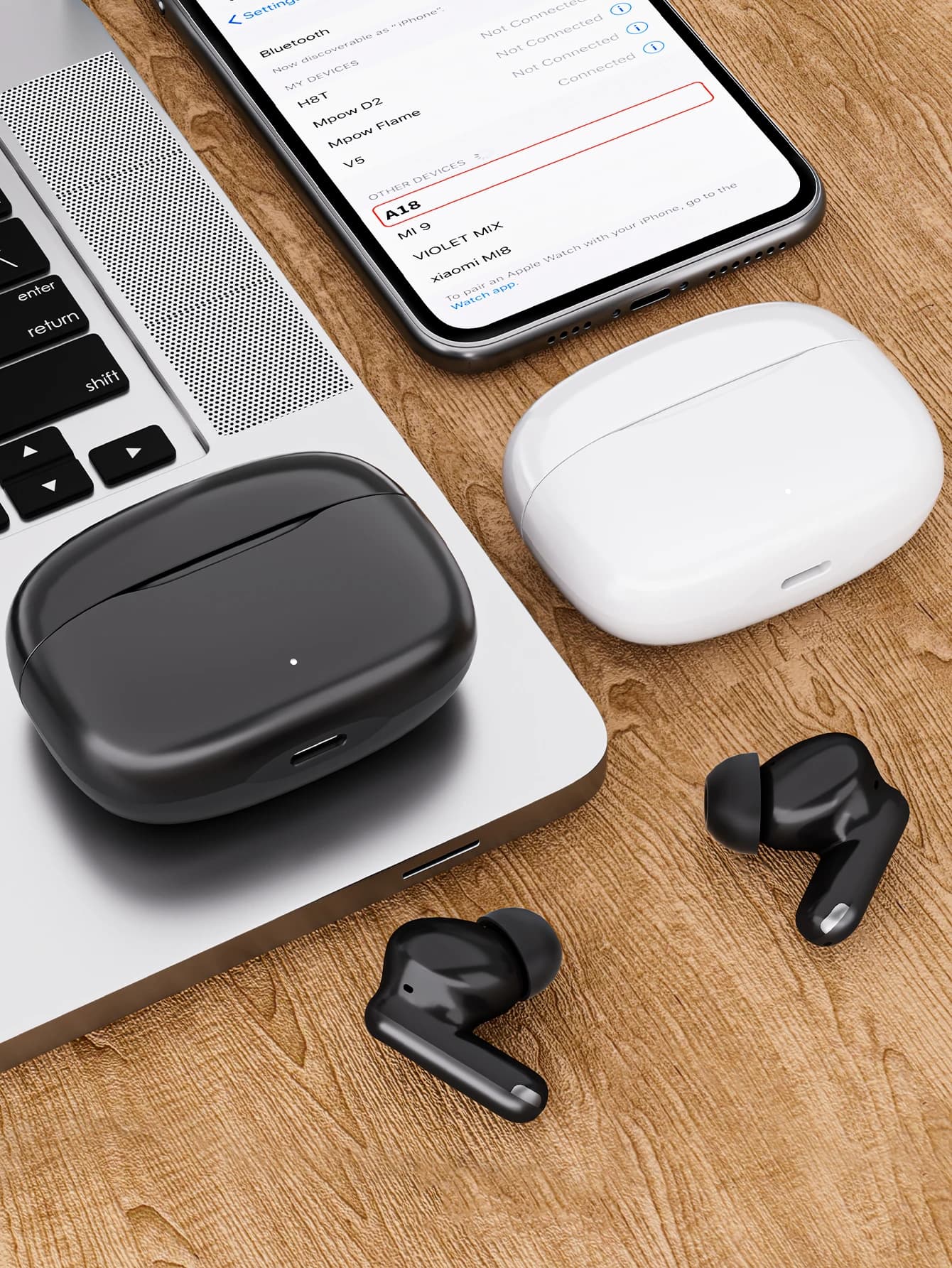 Auricolari Wireless 2025 alla Moda, Cuffie In-Ear BT 5.3 con Bassi Profondi, Lunga Durata della Batteria, Impermeabili