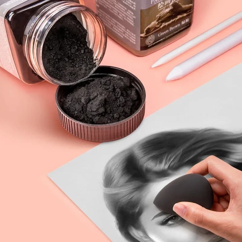 10 Colors Sketch Toner Dry Wet Sketching Graphite Scribble Charcoal Powder Carbon Powder Soft Artists Pastels Painting Supplies