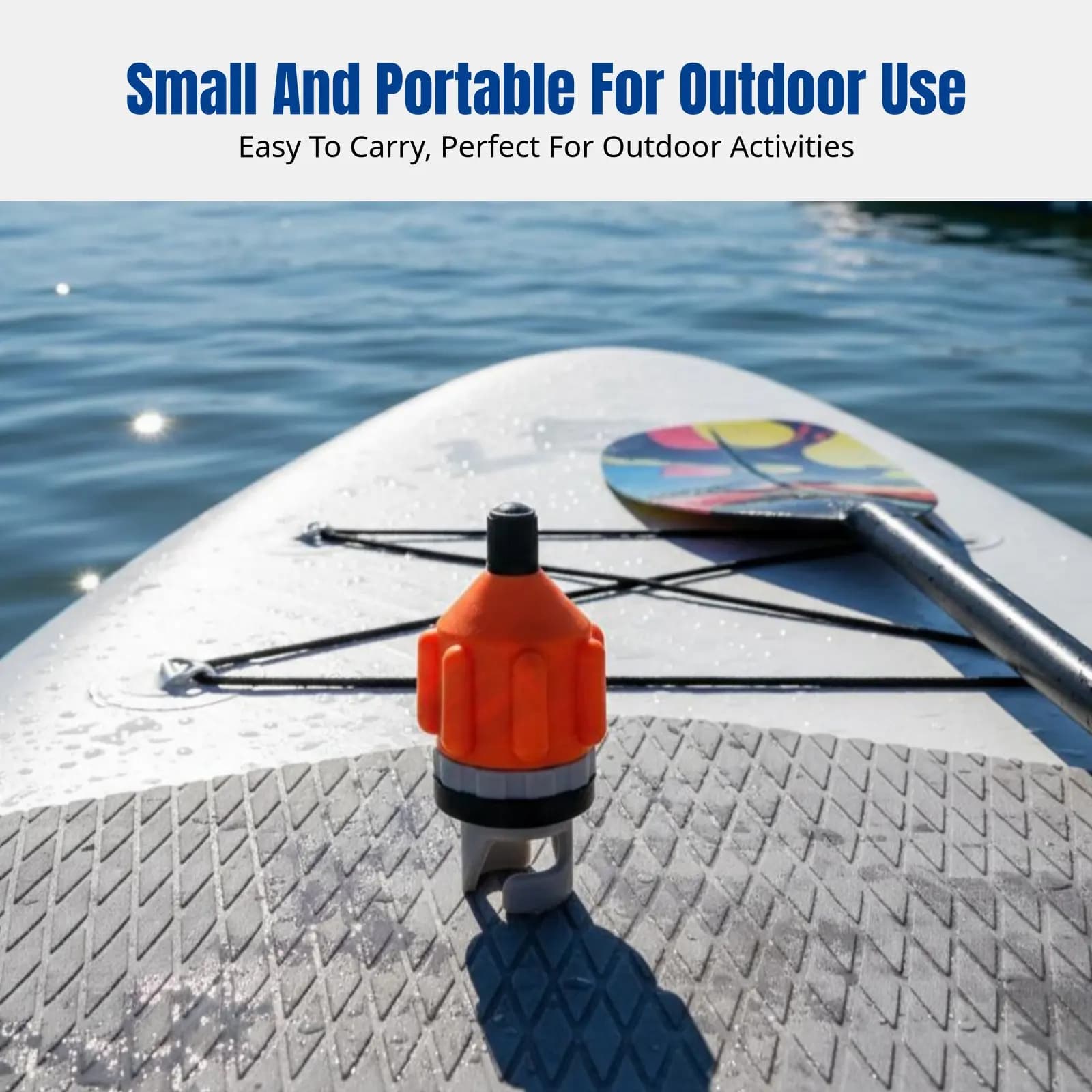 Convertitore Valvola Gonfiabile per Stand-Up Paddle Board, Adattatore Aria per Kayak e Canoa, Installazione Rapida, Arancione Nero