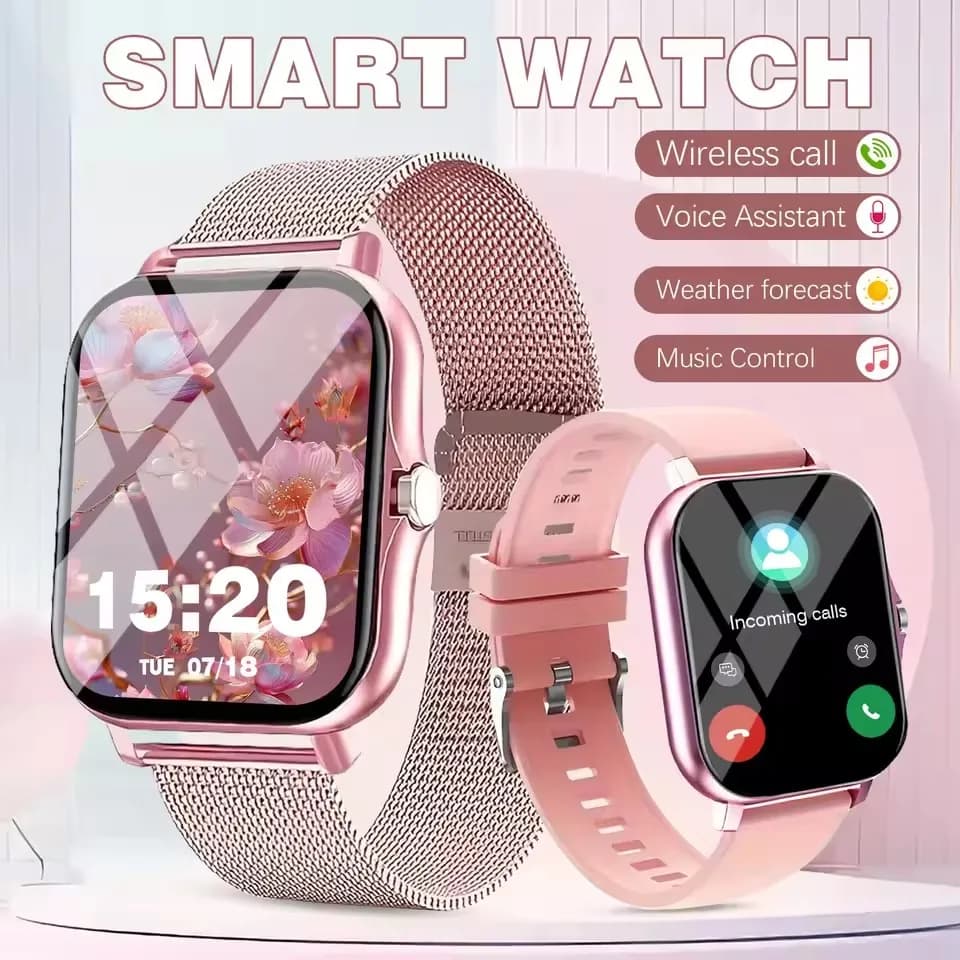 Smartwatch Uomo Donna Orologio da Polso Intelligente con Notifiche Fitness Monitor Braccialetto Regalo di Compleanno Orologio Elettronico per Android iOS HT30