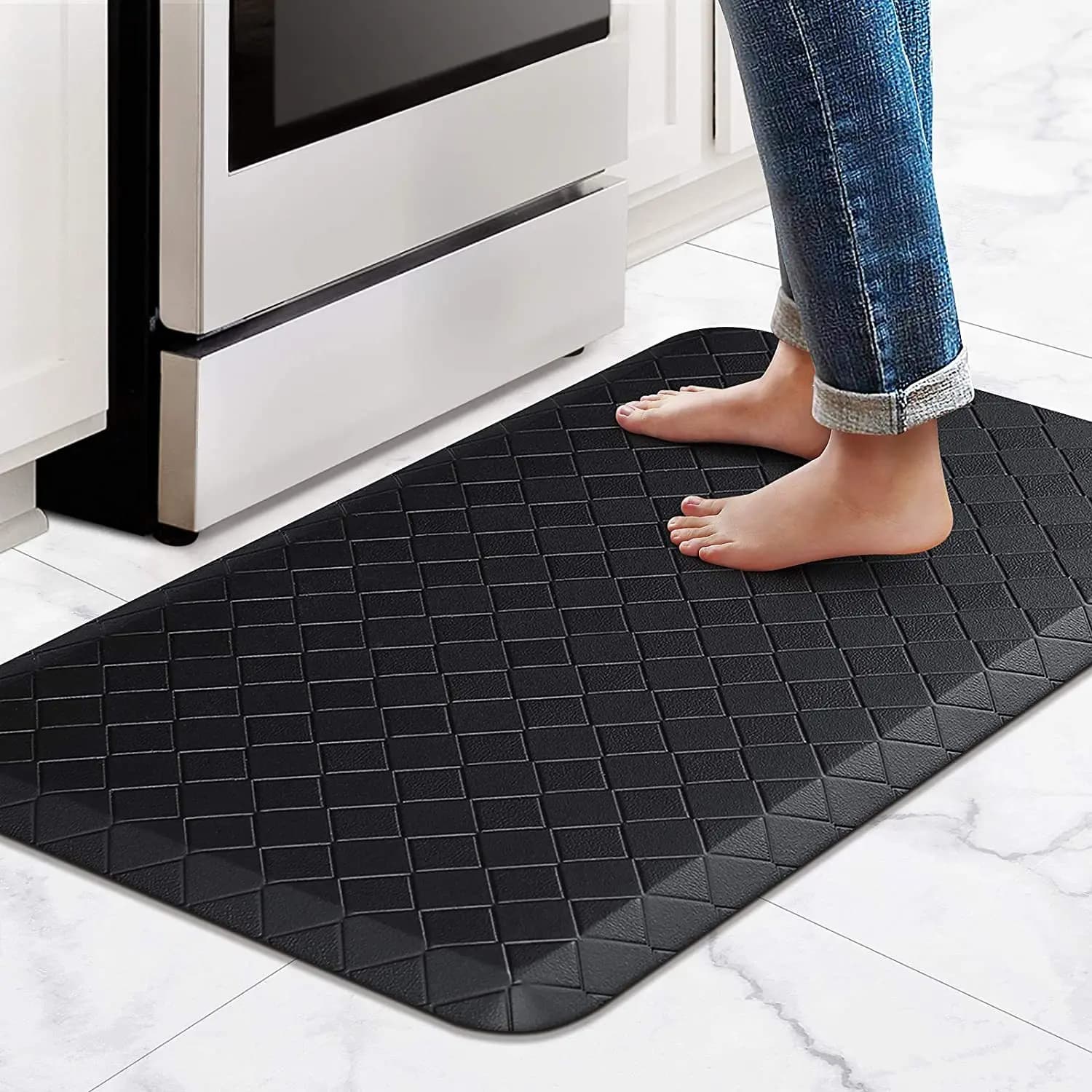 Floor Mat Cushioned Anti-Fatigue Thick Waterproof Non-Slip Mats Rugs Heavy Duty Ergonomic Comfort Rug For Floor,,Sink