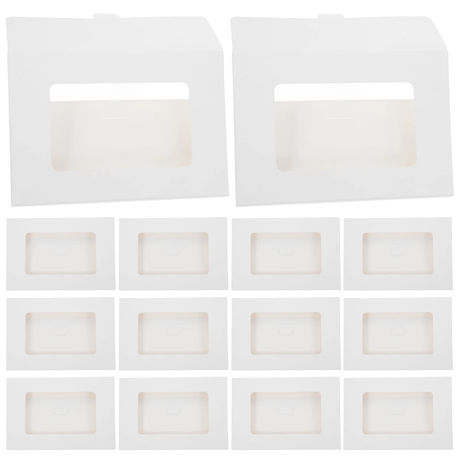 30 full window envelopes, diy cardboard frames, transparent protection for your precious memories and artworks, diy frames