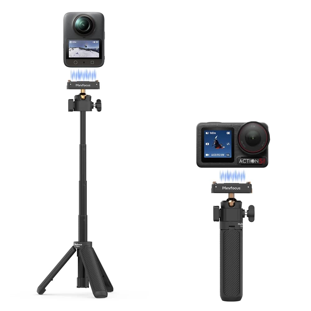 Mini treppiede estensibile con sgancio rapido magnetico per DJI Osmo Action 5 Pro/4/3, Osmo 360, treppiede selfie stick estensibile 2 in 1