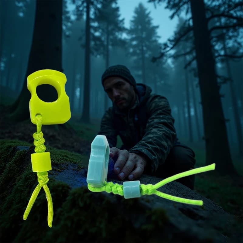1Pc Survival Tool Outdoor EDC Tool Protecting Noches Ring Luminous Pendant Keychain Decoration Handshade Shade Pendant Pendant Bag