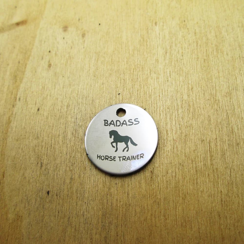 20 pieces: stainless steel pendants for horse coach, pendants with laser engraved diy pendants