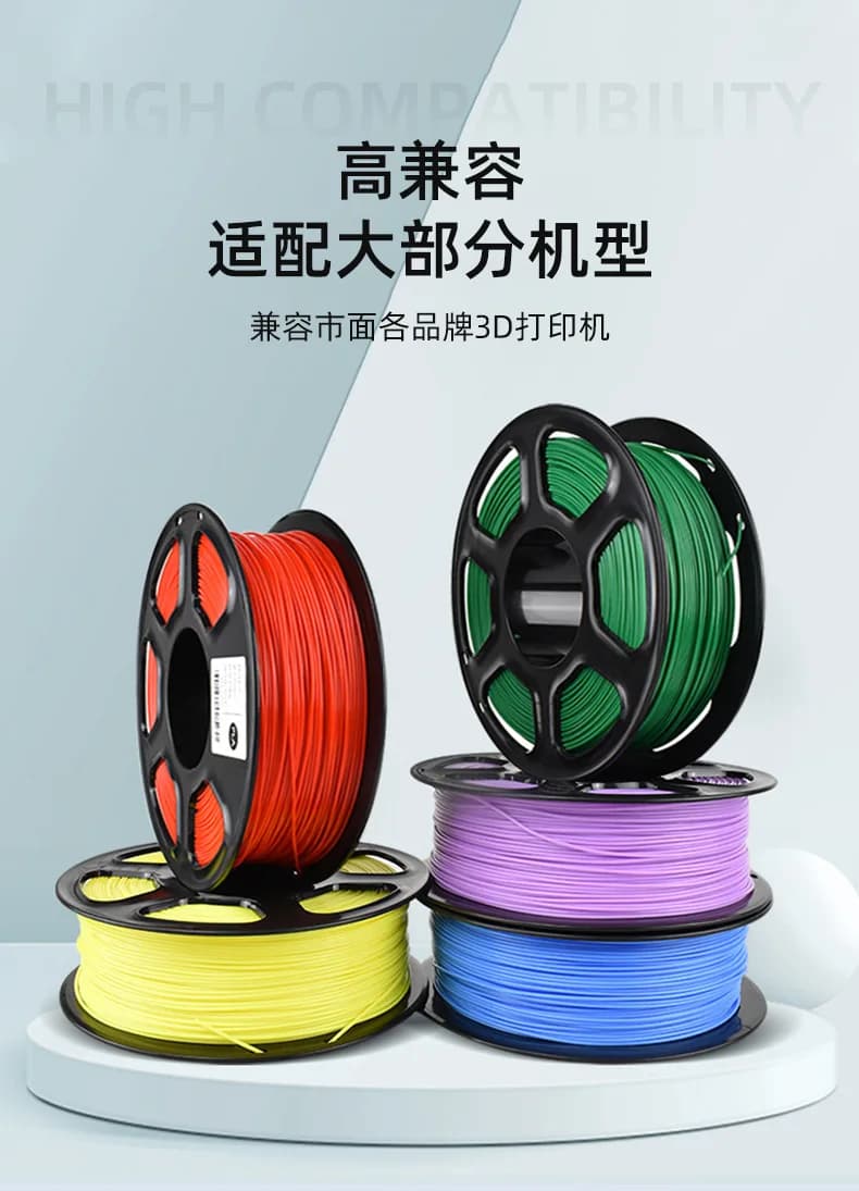 Confezione da 1kg di Filamento per Stampante 3D Multicolore 95A TPU 1.75mm - Blu Nero Trasparente Grigio Rosso Bianco