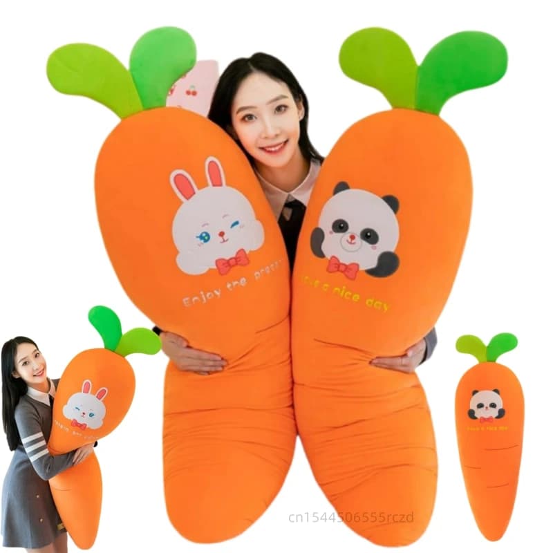 130 centimetri Del Fumetto Lungo Carota Peluche Cuscino Simulazione Morbido Animale Sveglio Coniglio Panda Carota Peluche Decorazioni Per La Casa Accompagnare Il Regalo Del Sonno