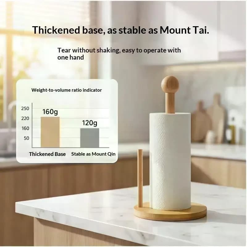 /PFU/Wooden Roll Paper Tissue Holder Bathroom Tissue Vertical Stand Paper Pot Kitchen Toilet Storage Accessories Kitchen