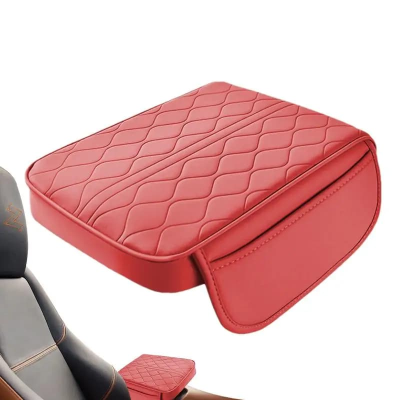 Tappetino per bracciolo per auto in pelle Interni universali Braccioli per auto Scatola di immagazzinaggio Tappetini Fodera per cuscino antipolvere Protezione per bracciolo con organizzatore