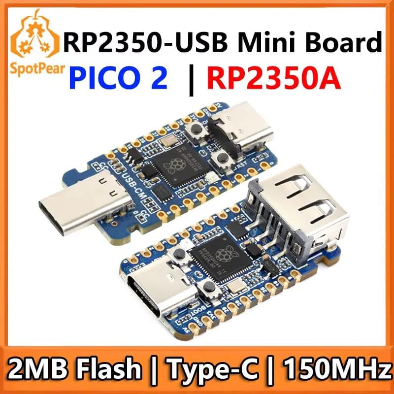 Raspberry Pi Pico 2 RP2350 USB A RP2350A Waveshare RP2350-USB-A development card