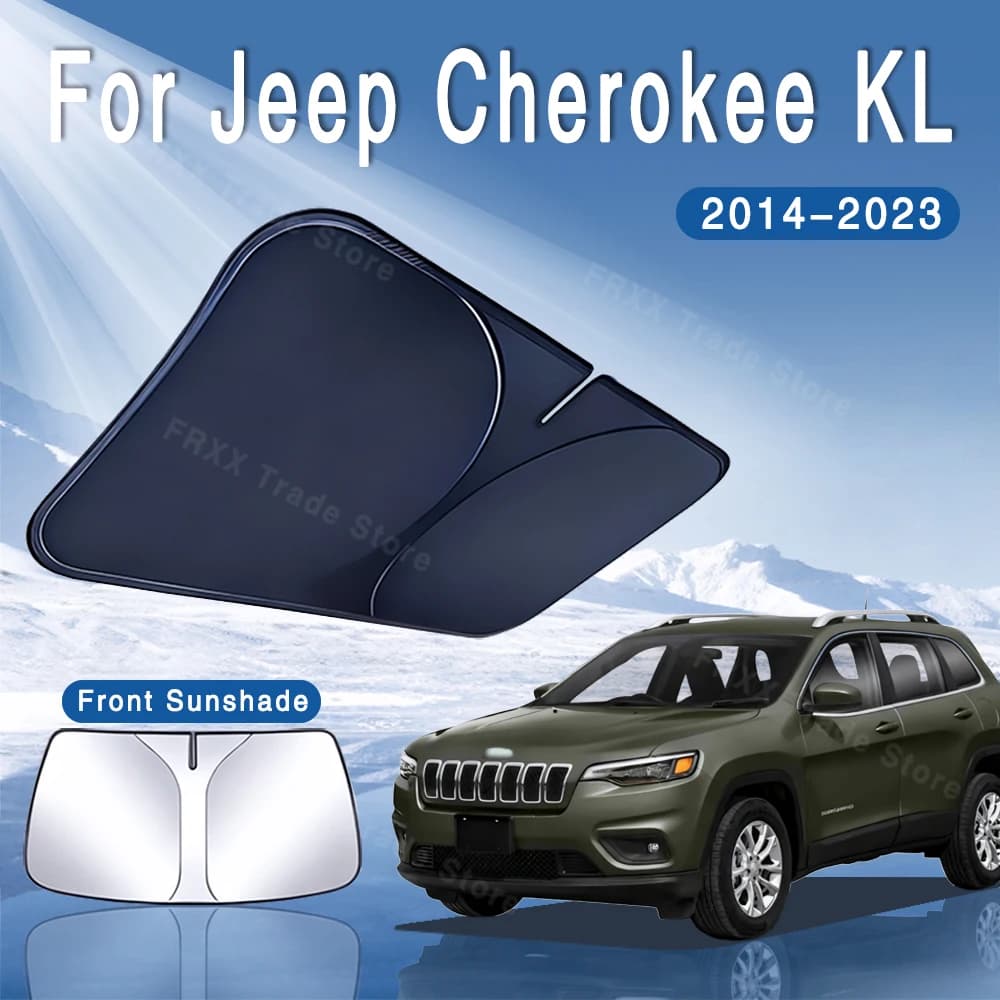 Auto Visiera Parasole Parabrezza Anteriore Parasole Isolamento Termico Estate Accessori di Raffreddamento Per Jeep Cherokee KL 2014 ~ 2023 2018 2020 2022