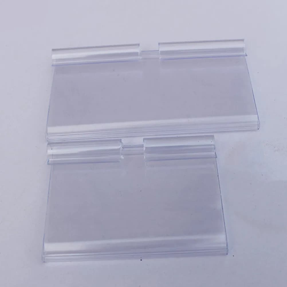 10 Pezzi Porta Etichette in Plastica Trasparente con Clip per Supermercati, Centri Commerciali, Negozi al Dettaglio