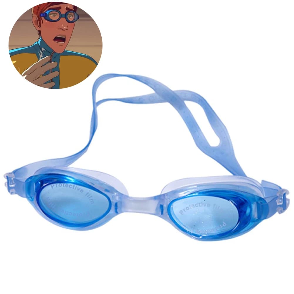 Game Dis Patch Waterboy Glasses Cosplay Costume Blue Swimming Goggles Men Clothing Props Accessories Halloween Party Suits Gifts