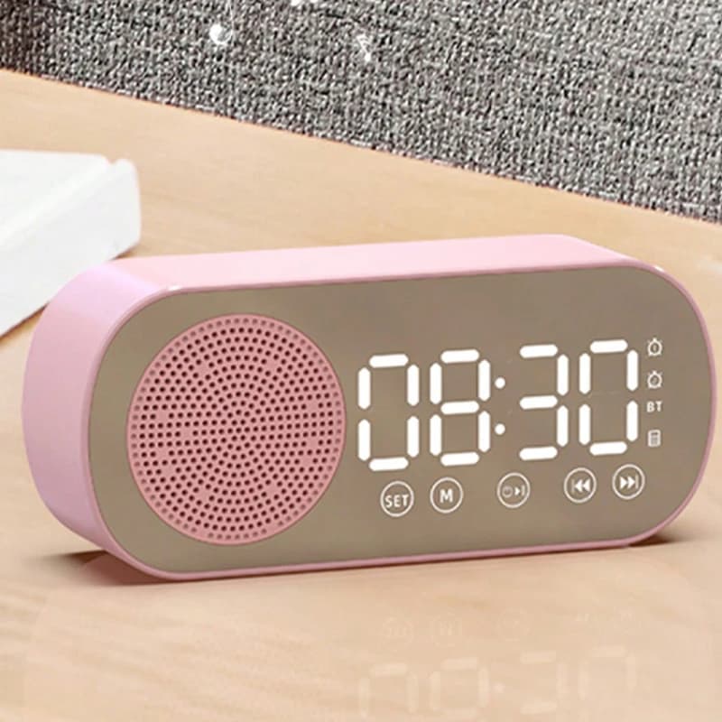 Altoparlante Bluetooth Wireless, Subwoofer Multifunzione con Orologio, Mini Altoparlante Sveglia Intelligente AI