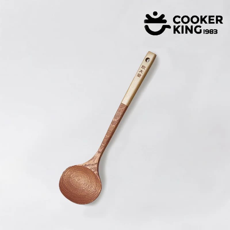 COOKER KING 35CM Spatola Wok a forma di fungo Pan in ebano antiaderente Spatola specializzata Utensili da cucina Fetta resistente all'usura per la casa