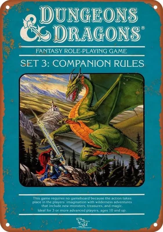 Targa in alluminio con poster vintage Dungeons & Dragons, decorazione da parete per cucina, mancave, bar, garage, 8X12 pollici
