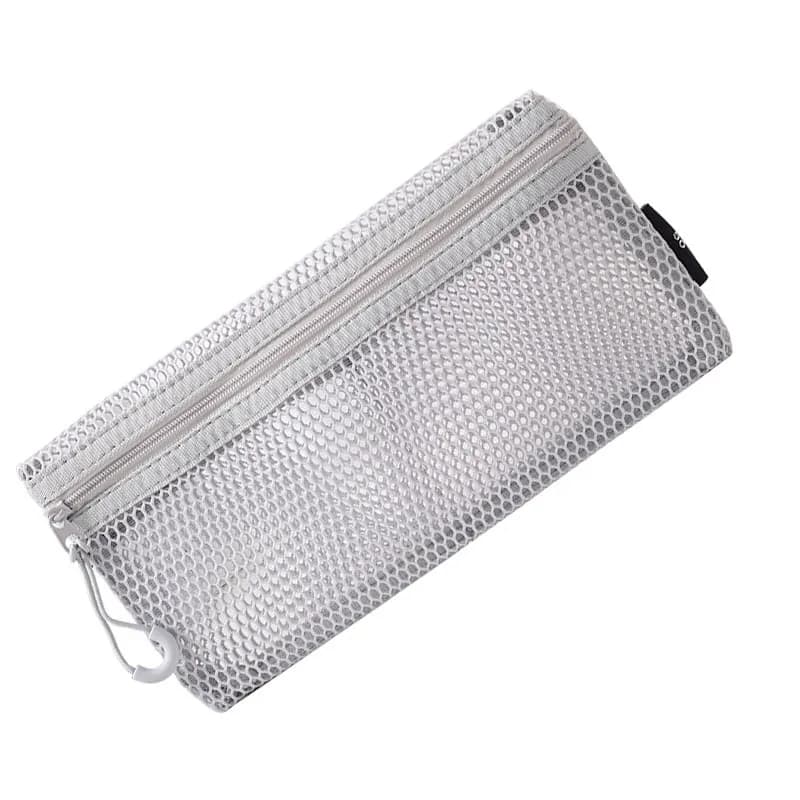 Breathable Mesh Zipper Storage Pouch Visible Large Capacity for Cosmetics Stationery Cables Travel Brush Organizer Case
