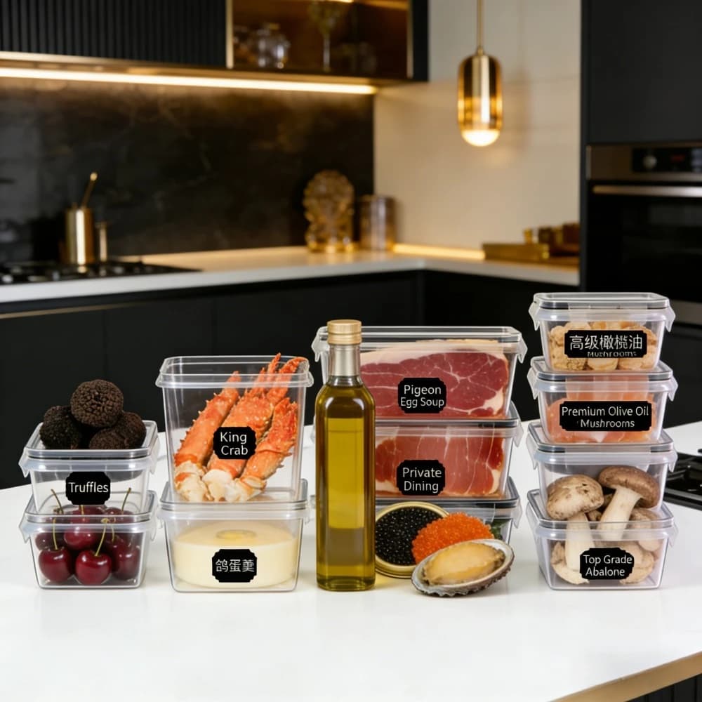 Set di 24 Contenitori per Alimenti Ermetici, Scatole Bento Impilabili, Organizzatore per Cucina e Dispensa per Preparazione Pasti
