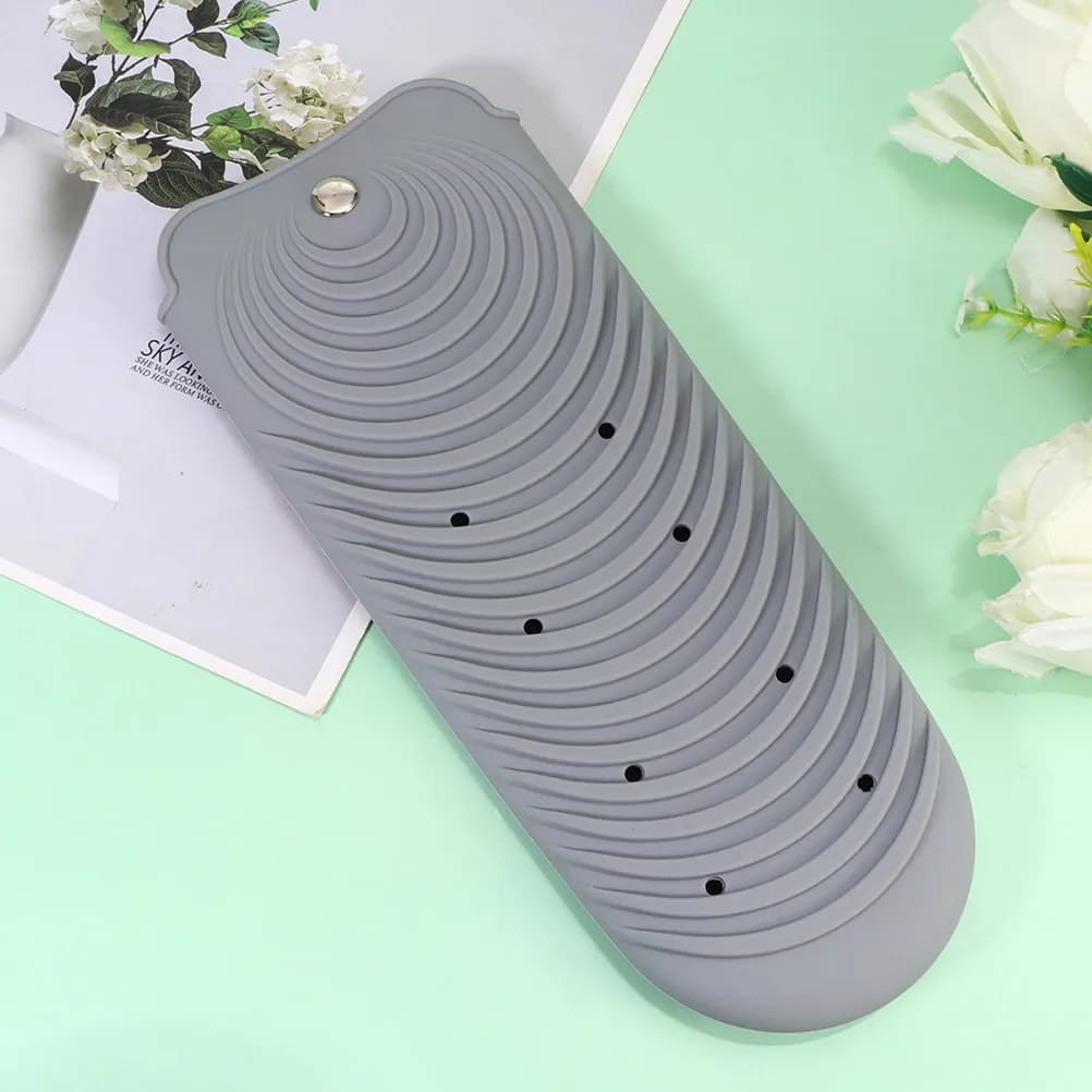 Silicone Heat Resistant Hair Straightener Holder Travel Case Large Capacity Curling Iron Storage Organizer Portable Styling